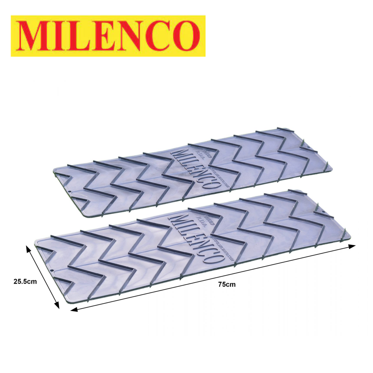 Milenco extra wide grip mat 2752 for secure vehicle interior or exterior surface traction, shown in black with textured surface.