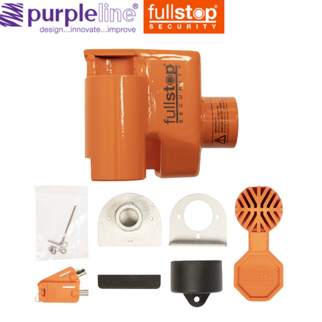 Purpleline Saracen Al-ko Gullwing Hitch Lock for caravans, featuring a secure locking mechanism and durable construction.
