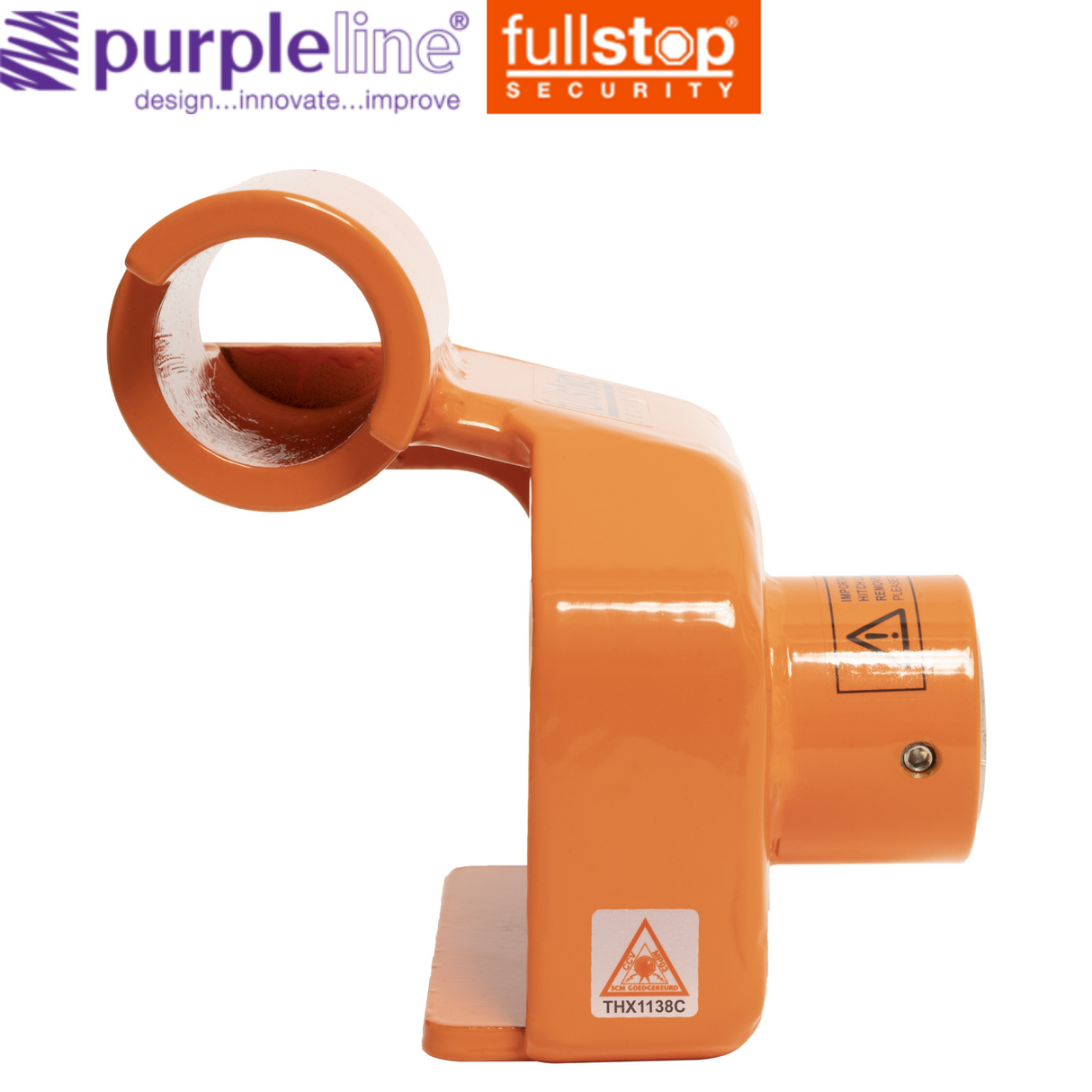 Purpleline Saracen Al-ko Gullwing Hitch Lock for caravans, featuring a robust design and secure locking mechanism.