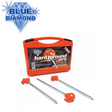 Blue Diamond hard ground pegs set of 20, featuring durable metal construction for secure outdoor use.