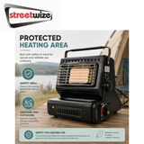 Streetwize 2 in 1 Portable Outdoor Gas Heater and Camping Stove