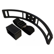 Gas bottle holder with strap and spacer, designed to securely hold propane or gas bottles in place.