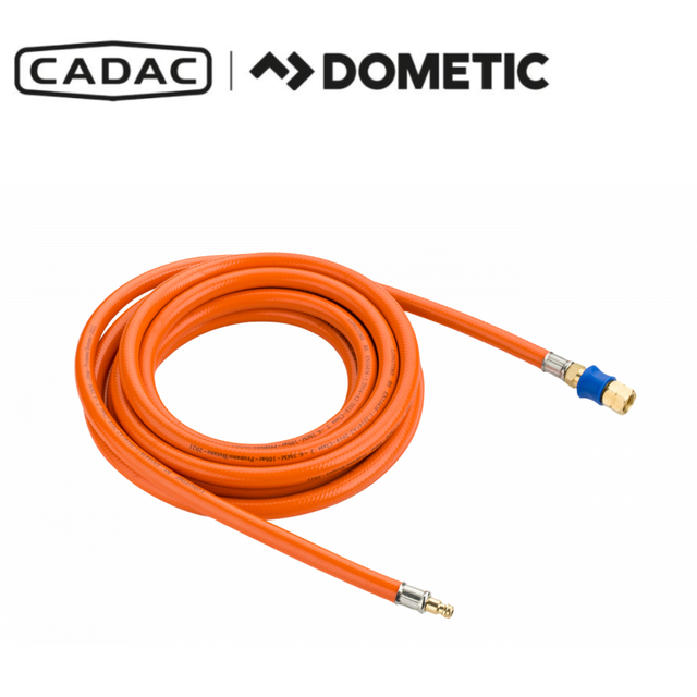 Cadac Dometic BBQ Point and Hose Kit with 500cm or 300cm hose length, featuring quick-release fittings and durable construction.