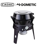 Cadac Dometic Safari Chef 30 HP Deluxe portable camping stove with multiple burners and compact design for outdoor cooking.