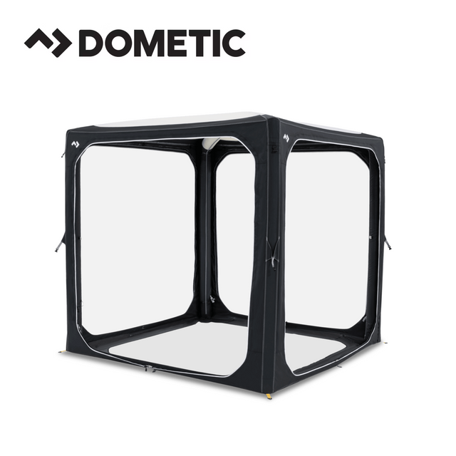Dometic Air Hub featuring a sleek design, portable structure, and integrated connectivity for outdoor use.