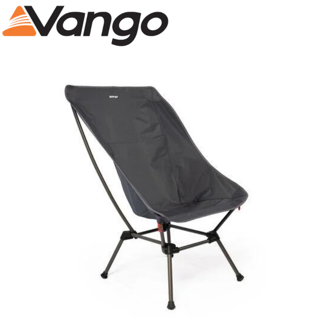 Vango Micro Lux Tall chair in Indi Ink fabric with a sleek, lightweight design suitable for camping and outdoor use.