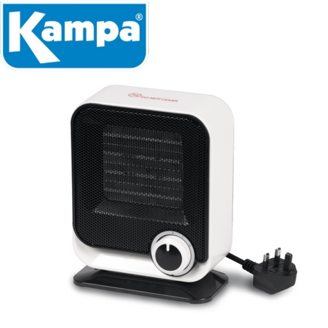 Kampa Diddy Fan Heater with compact design and adjustable settings for efficient heating in small spaces.
