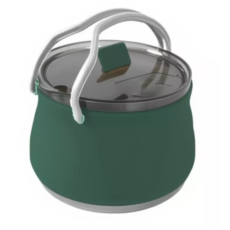 Lifestyle Packflat 1L collapsible kettle with a compact, foldable design and a handle for easy pouring.