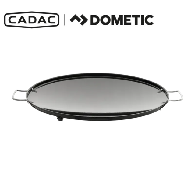 Cadac Dometic Skottel Top 50 cooking surface with multiple burners and stainless steel finish for outdoor grilling and cooking.