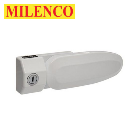 Milenco Inside and Outside Operating Security Door Lock 4718 with a sleek design and robust locking mechanism.