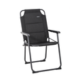 Navarra folding chair in black with a sturdy frame and padded seat, ideal for indoor and outdoor seating.