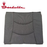 Light grey and dark grey Isabella Thor replacement chair seat, showcasing its cushioned surface and sturdy build in a close-up view.