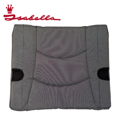 Light grey and dark grey Isabella Thor chair replacement seat showing the cushioned, ergonomic design with fabric upholstery.