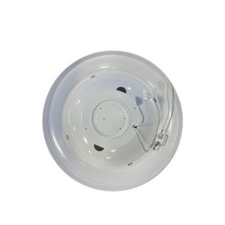 White LED Switched Cirro Ceiling Light by P.L.S, showcasing modern lighting with a sleek, circular design and illuminated surface.