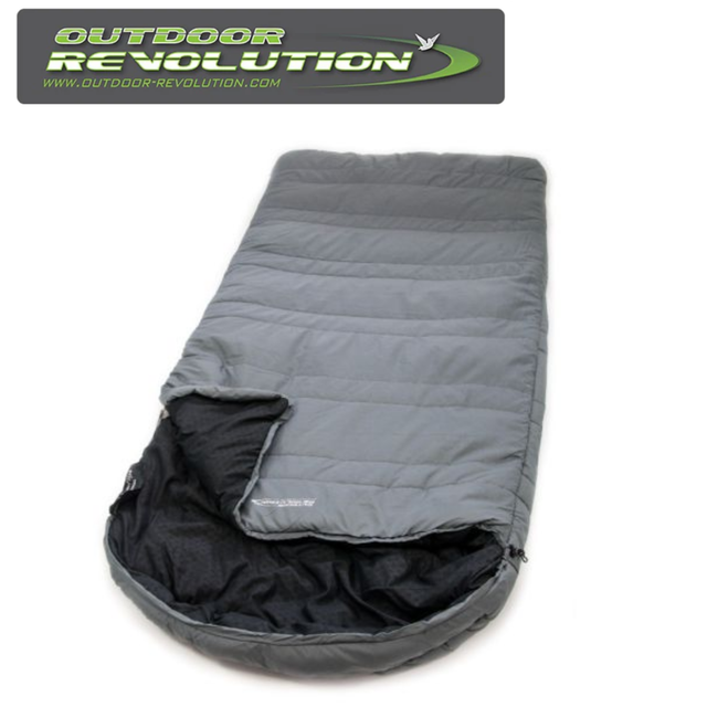 Outdoor Revolution SunStar Midi 300 sleeping bag in a vibrant color, showcasing its soft fabric and compact design.