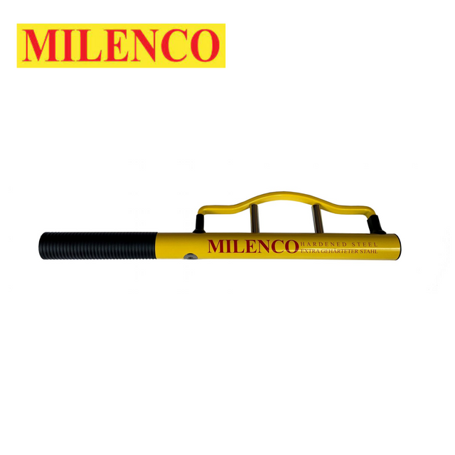 Milenco high security steering wheel lock in yellow, designed for enhanced vehicle protection and safety.