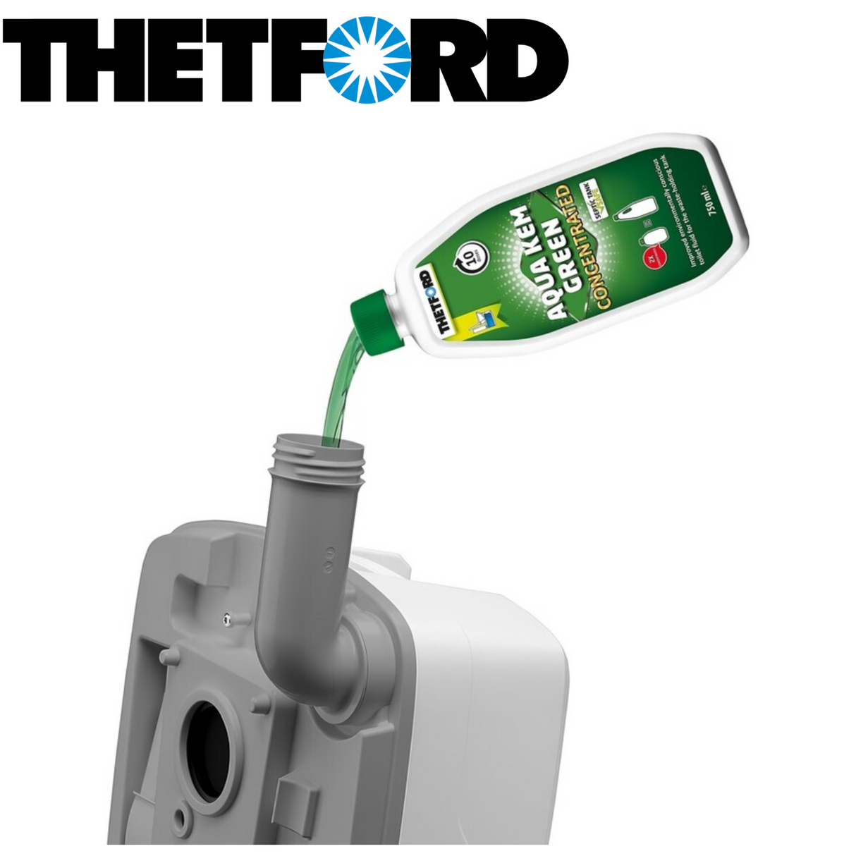 Thetford 145 Porta Potty Qube Portable Toilet with a compact design and ergonomic features for outdoor use.