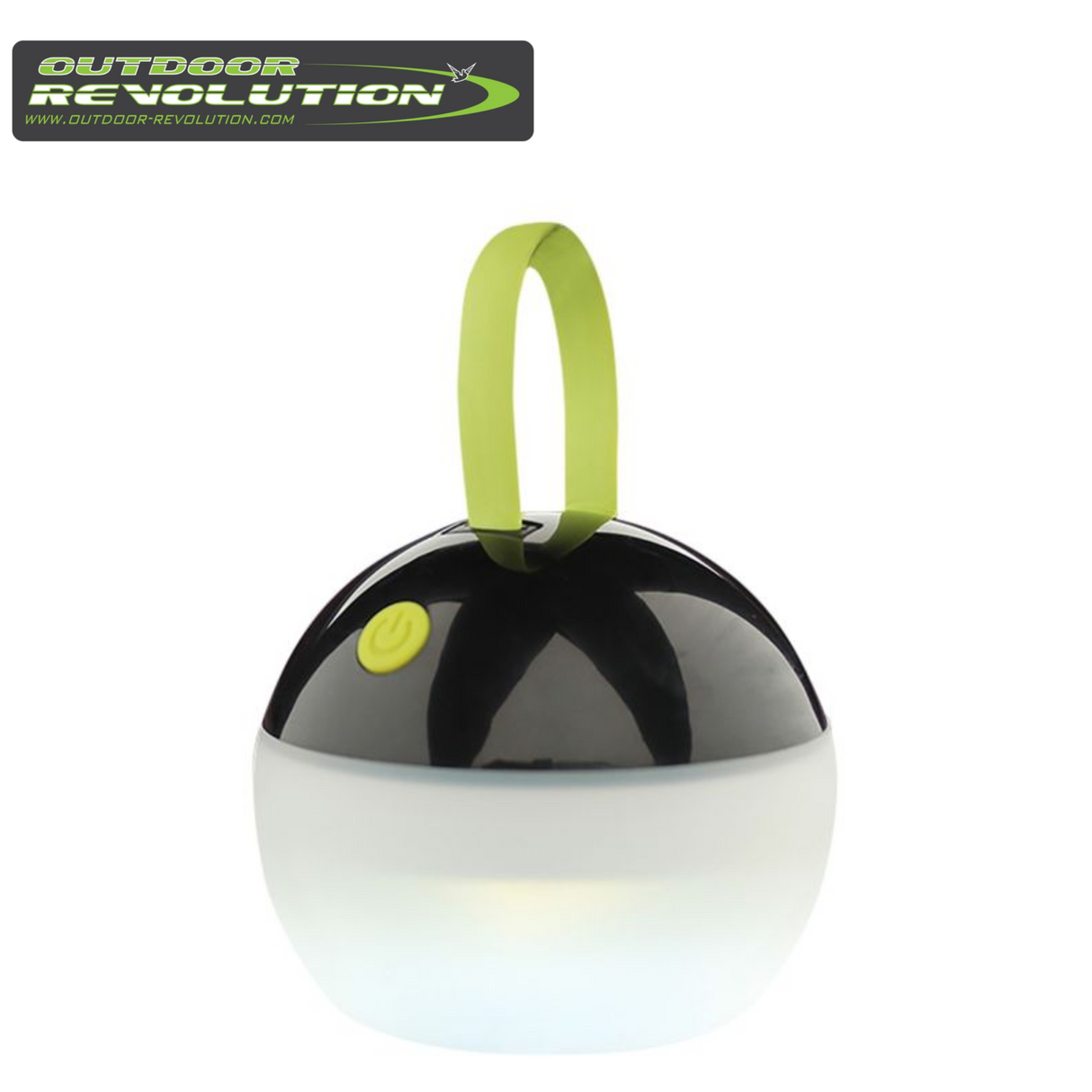 Outdoor Revolution compact 'Lumi-Lite' featuring a sleek design and bright LED light for outdoor use.
