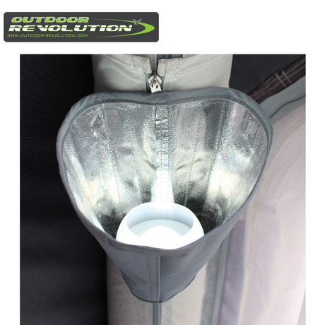 Outdoor Revolution compact Lumi-Lite, portable outdoor light with a sleek design, ideal for camping or outdoor activities.