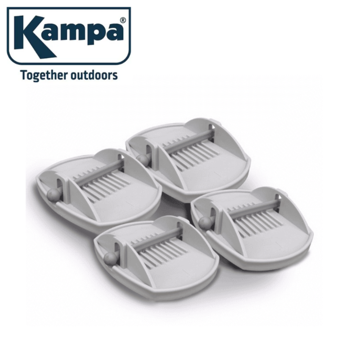 Kampa Lunar Pads Pack of 4, stabilizer pads with lunar pattern, designed for outdoor camping or caravanning use.