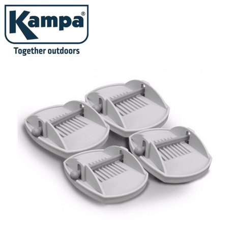 Kampa Lunar Pads Pack of 4, stabilizer pads with lunar pattern, designed for outdoor camping or caravanning use.
