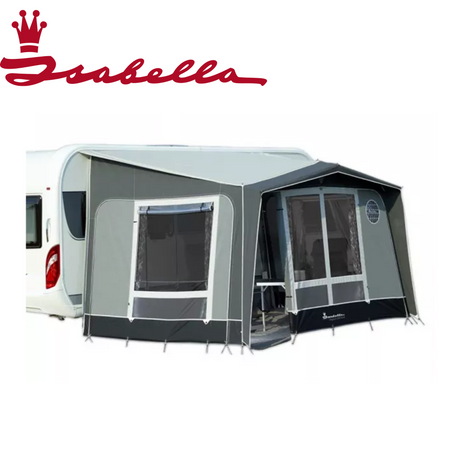 Isabella Magnum 340 Etna porch awning featuring a durable Carbon X frame in a stylish design.