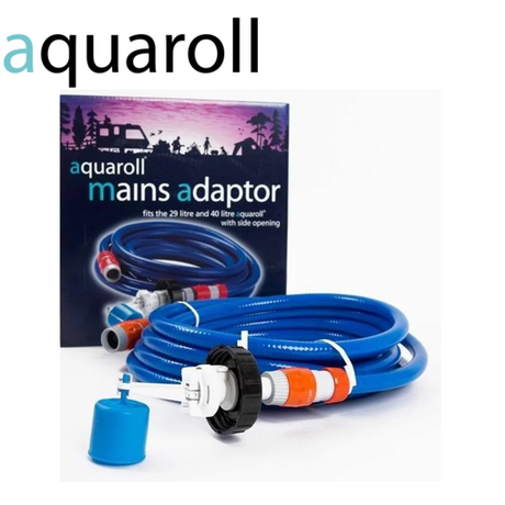 Hitchman Aquaroll Mains Adapter Kit with various plugs and connectors for convenient outdoor power supply.