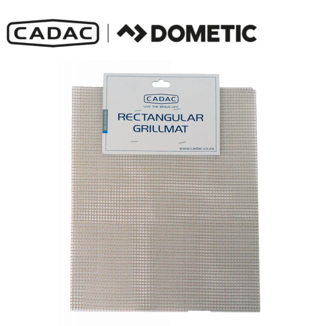 Cadac Dometic rectangular grillmat showing a black heat-resistant mat designed for grilling and barbecue protection.