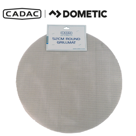 Cadac Dometic 52cm round grill mat with non-stick surface, designed for outdoor grilling and easy cleanup.