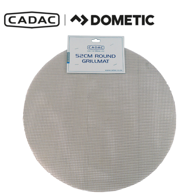 Cadac Dometic 52cm round grill mat with non-stick surface, designed for outdoor grilling and easy cleanup.