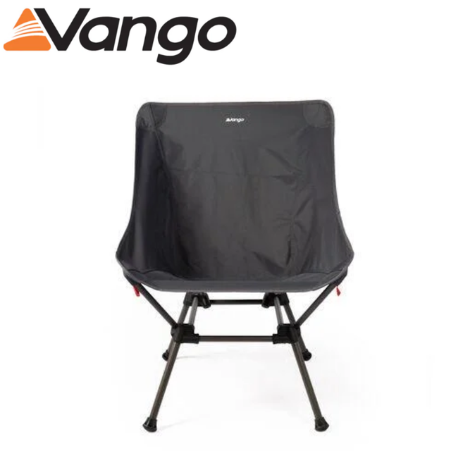 Vango Micro Lux India Ink chair with sleek black fabric and compact design, ideal for outdoor or travel use.