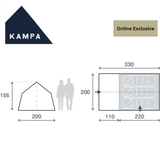 Kampa Moongazer 23 2-3Person Tent