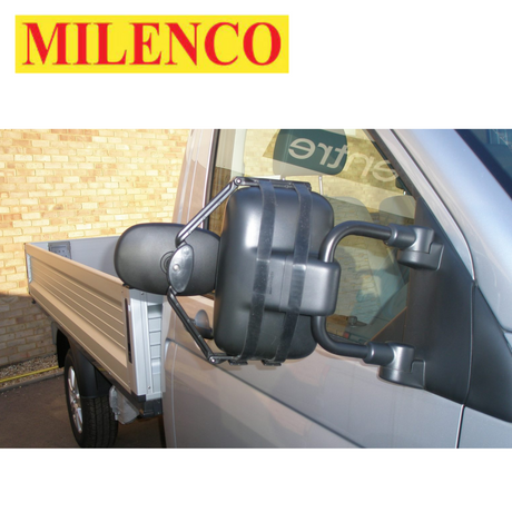 Milenco Falcon Steady XL Towing Mirror Twin Pack showing two mirrors designed for improved towing visibility.