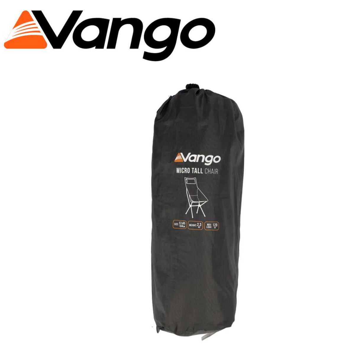 Vango Micro Steel Tall chair with a sturdy frame and breathable fabric, designed for camping and outdoor use.