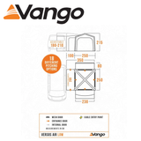 Vango Galli CC Mid Driveaway Awning set up beside a campervan, showcasing its spacious design and weather-resistant fabric.