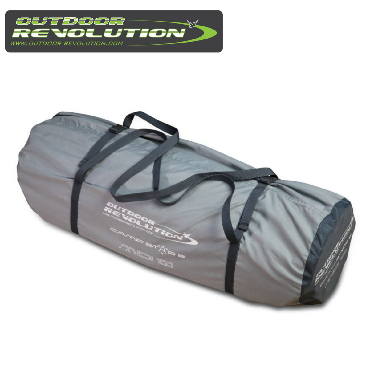 Outdoor Revolution Camp Star Midi 100 self-inflating mat displayed on grass, showcasing its texture and thickness.