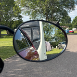 Maypole Deluxe Towing Mirror showing a large adjustable side mirror for vehicle towing enhancement