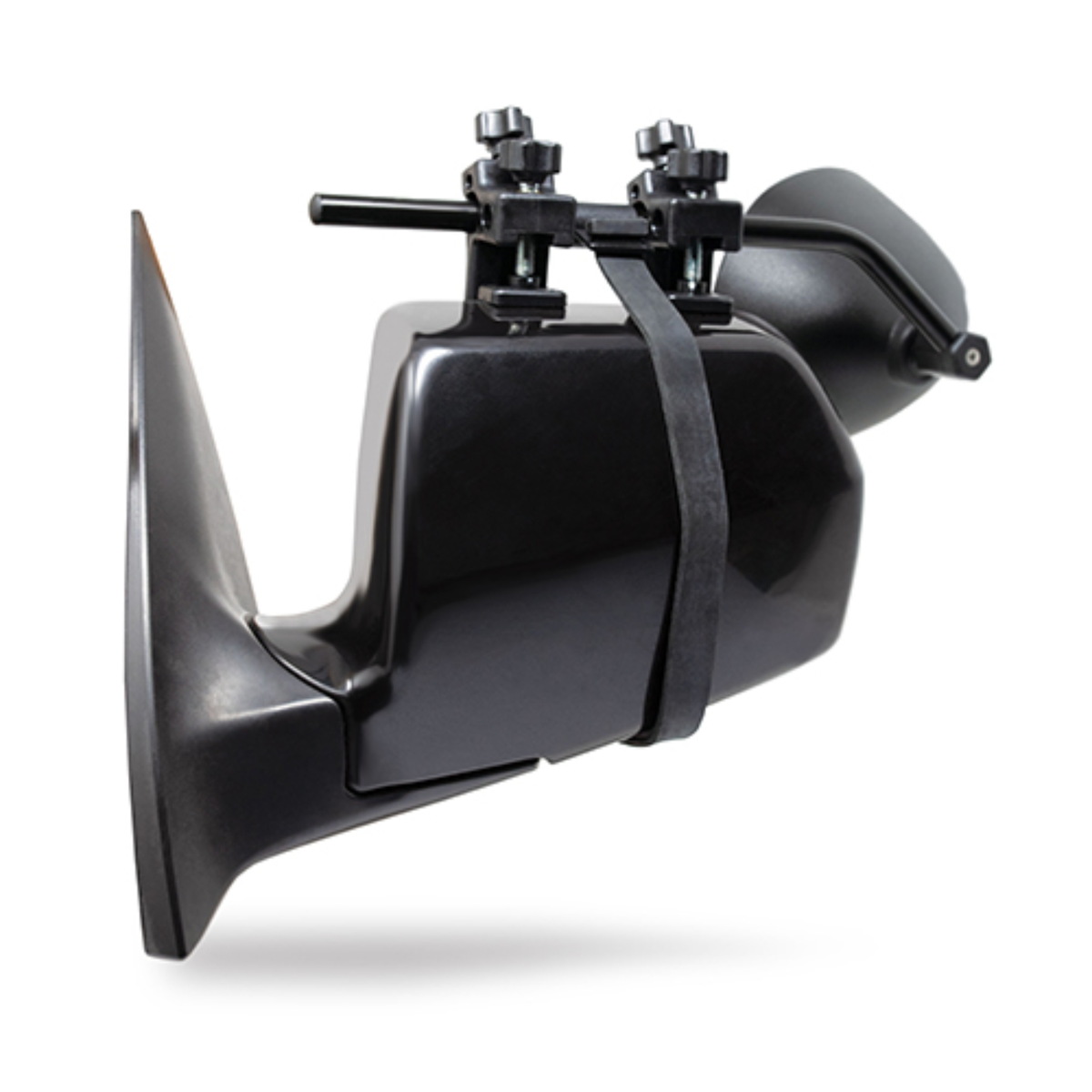 Maypole Twin Pro View Towing Mirrors with convex lenses, showing their adjustable design for improved vehicle side visibility.