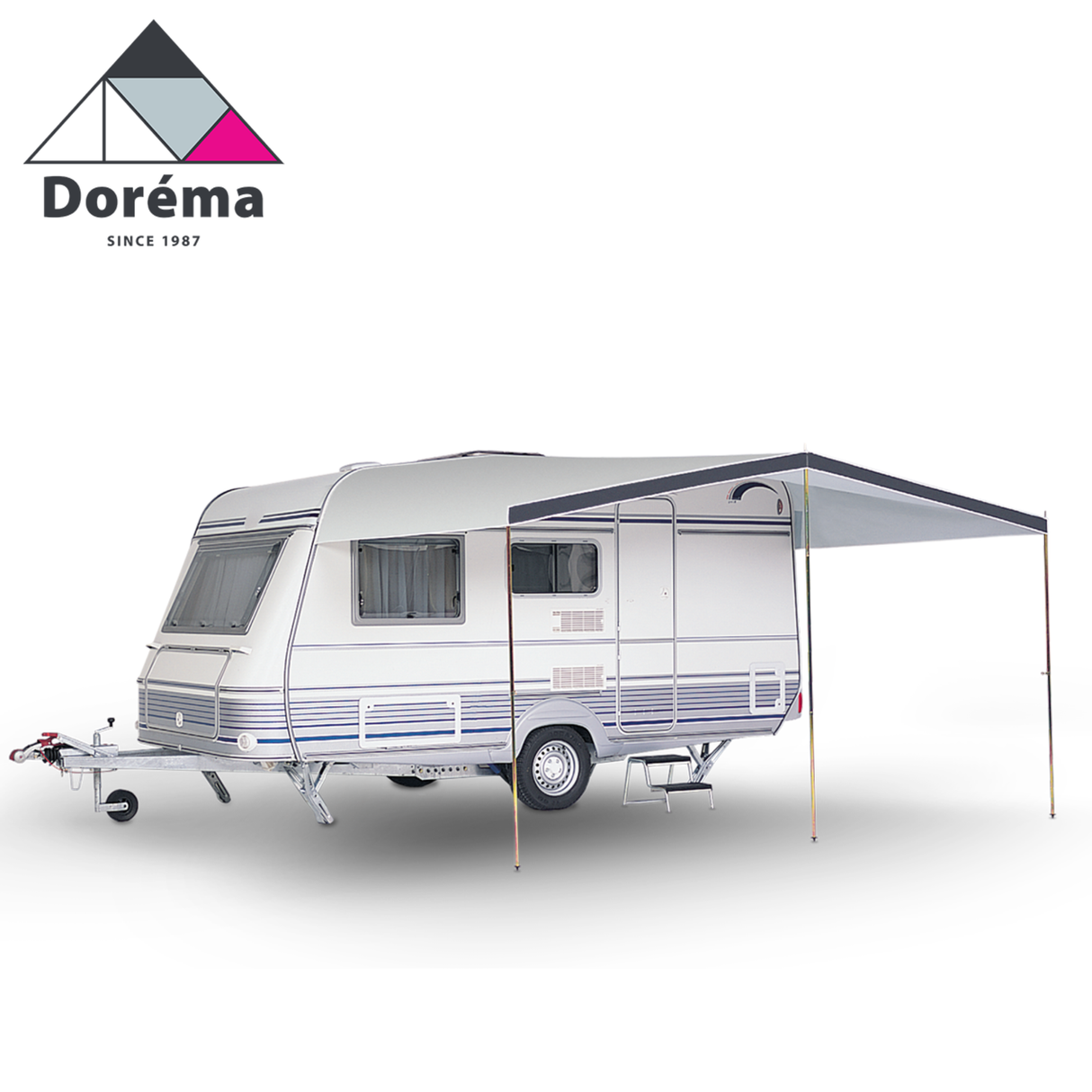 Dorema Monaco sun canopy featuring a lightweight design and durable fabric, ideal for outdoor shade and protection.
