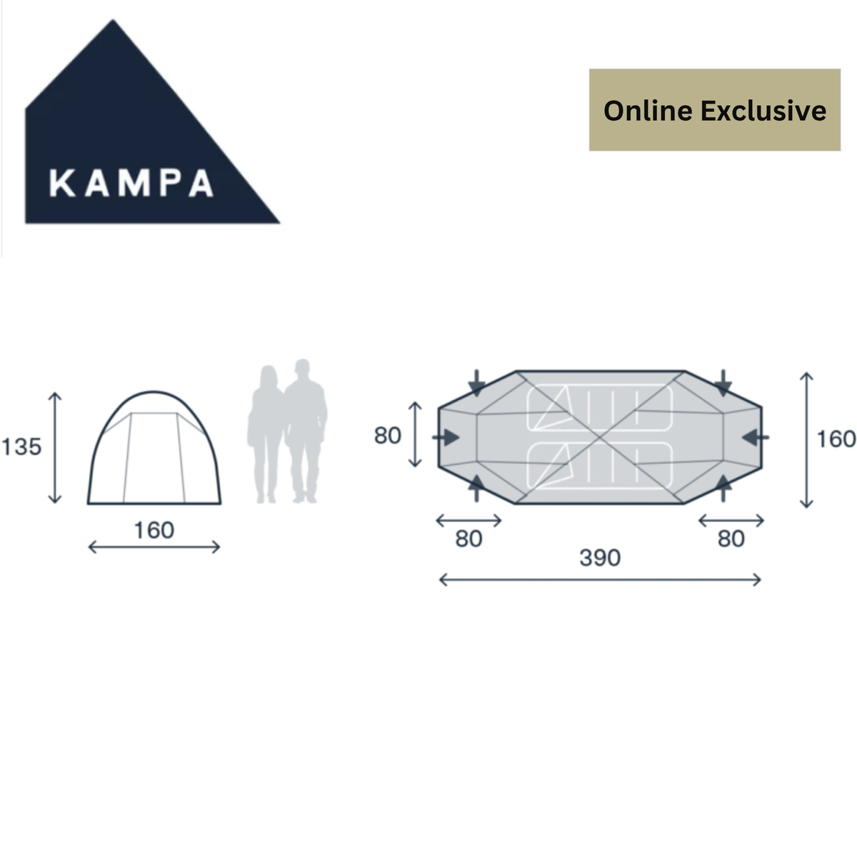 Kampa Mossborn Aegean 2 person Tent