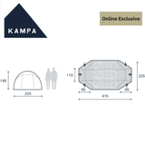 Kampa Mossborn Mushroom 3 person Tent