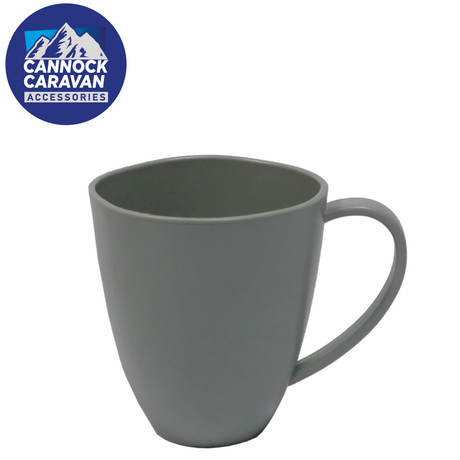 Grey 16-piece dinner set by Nature Haven, featuring elegant melamine plates and bowls arranged on a table.