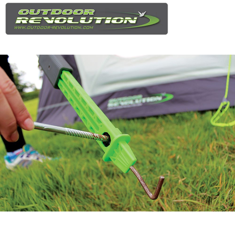 Outdoor Revolution rubber mallet with a sturdy head and comfortable grip, ideal for camping and outdoor use.
