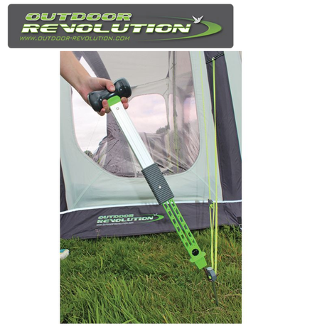 Outdoor Revolution rubber mallet with a sturdy handle and durable head, ideal for outdoor camping and assembly tasks.