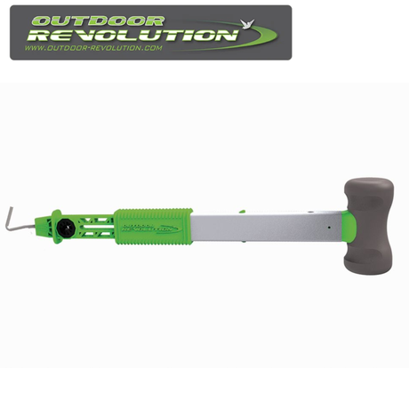Outdoor Revolution rubber mallet with a durable head and sturdy handle, ideal for outdoor camping and assembly tasks.