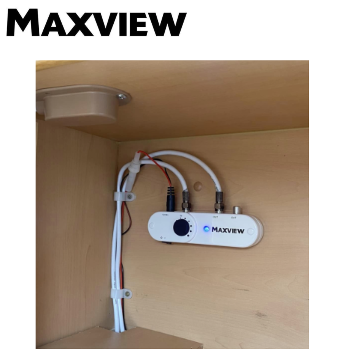 Maxview TV Aerial Booster 12/24V Variable Gain Signal Booster MXL008