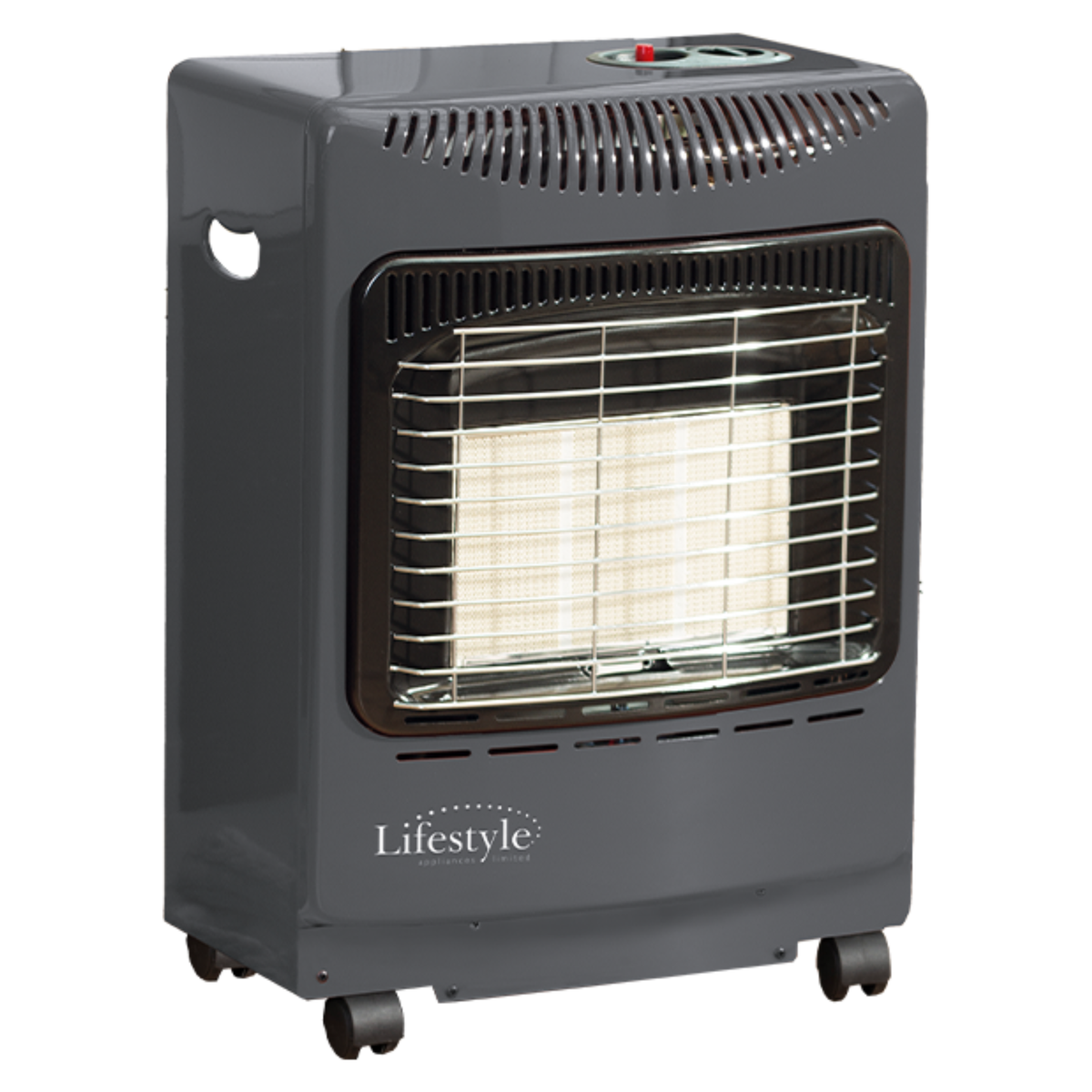 Mini Heat Force Gas Heaters Available in Red, Grey and White