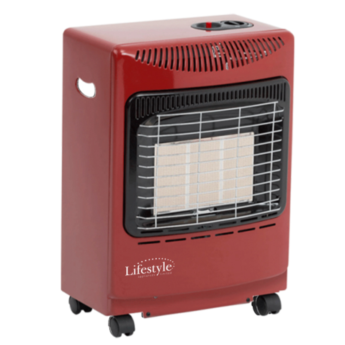 Mini Heat Force Gas Heaters Available in Red, Grey and White