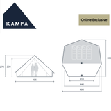 Kampa Pineveil 3 Person Tent