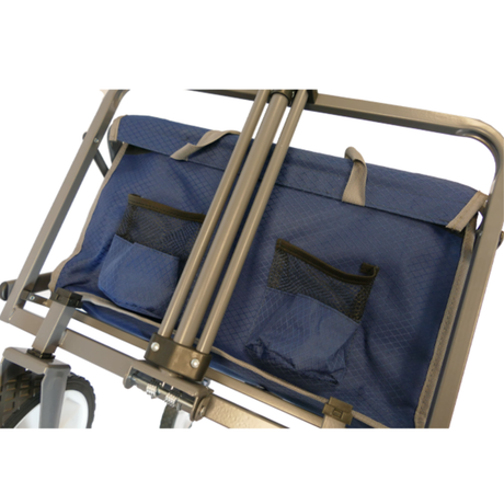 Lifestyle Palmo Wagon with sturdy wooden handles and spacious metal frame for easy transport and outdoor use.